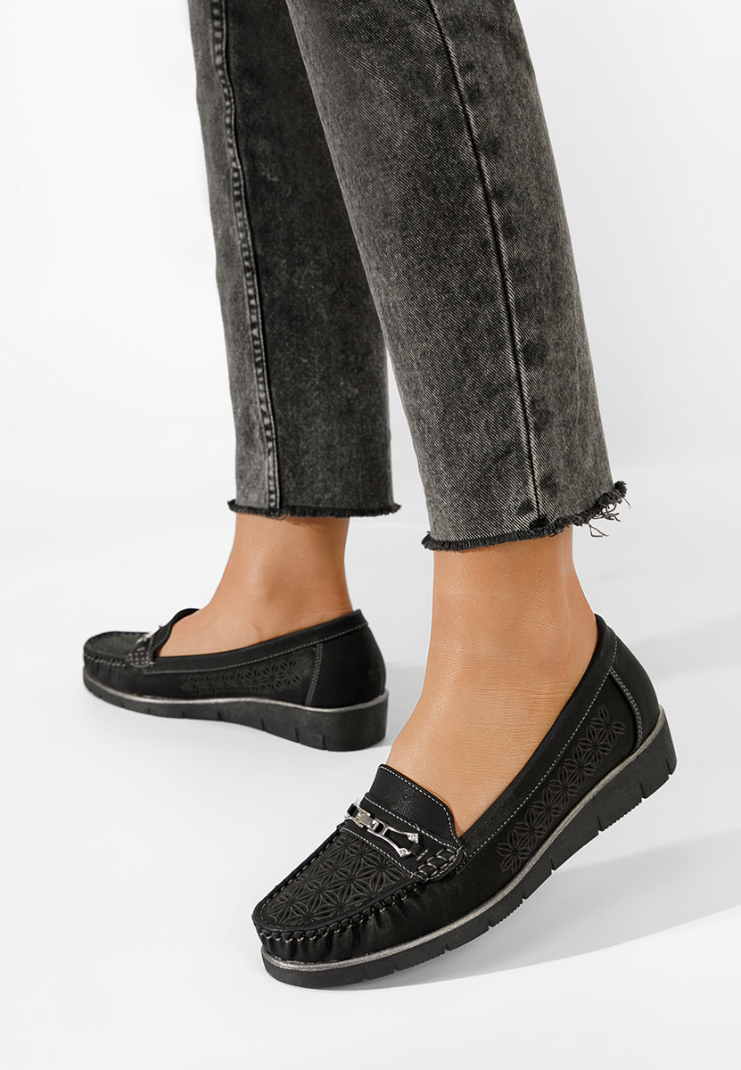 Ženske elegantne mokasinke Seliana crno