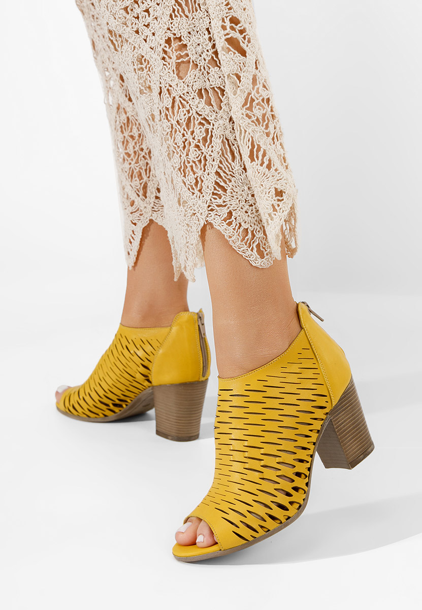 Sandale od prirodne kože Zarata Žuto