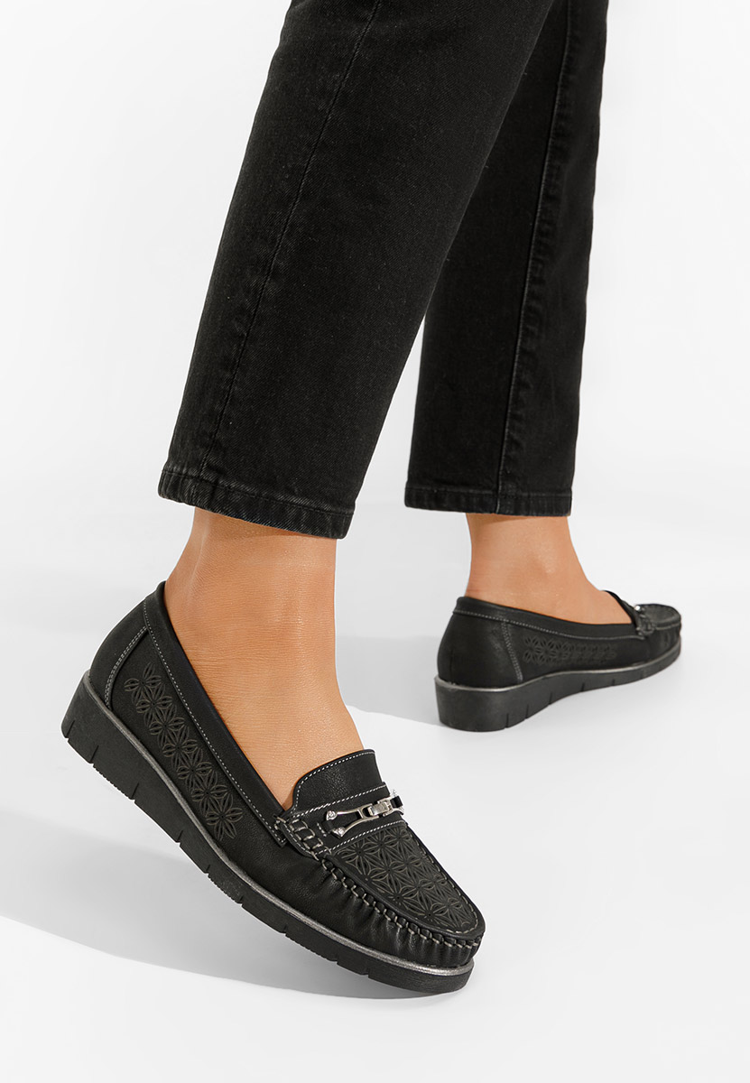 Ženske elegantne mokasinke Seliana crno