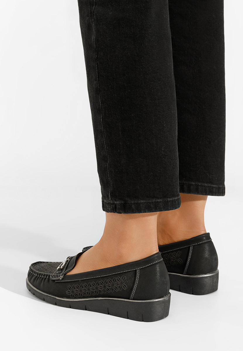 Ženske elegantne mokasinke Seliana crno