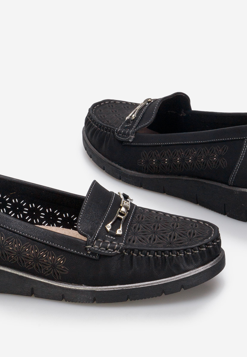 Ženske elegantne mokasinke Seliana crno