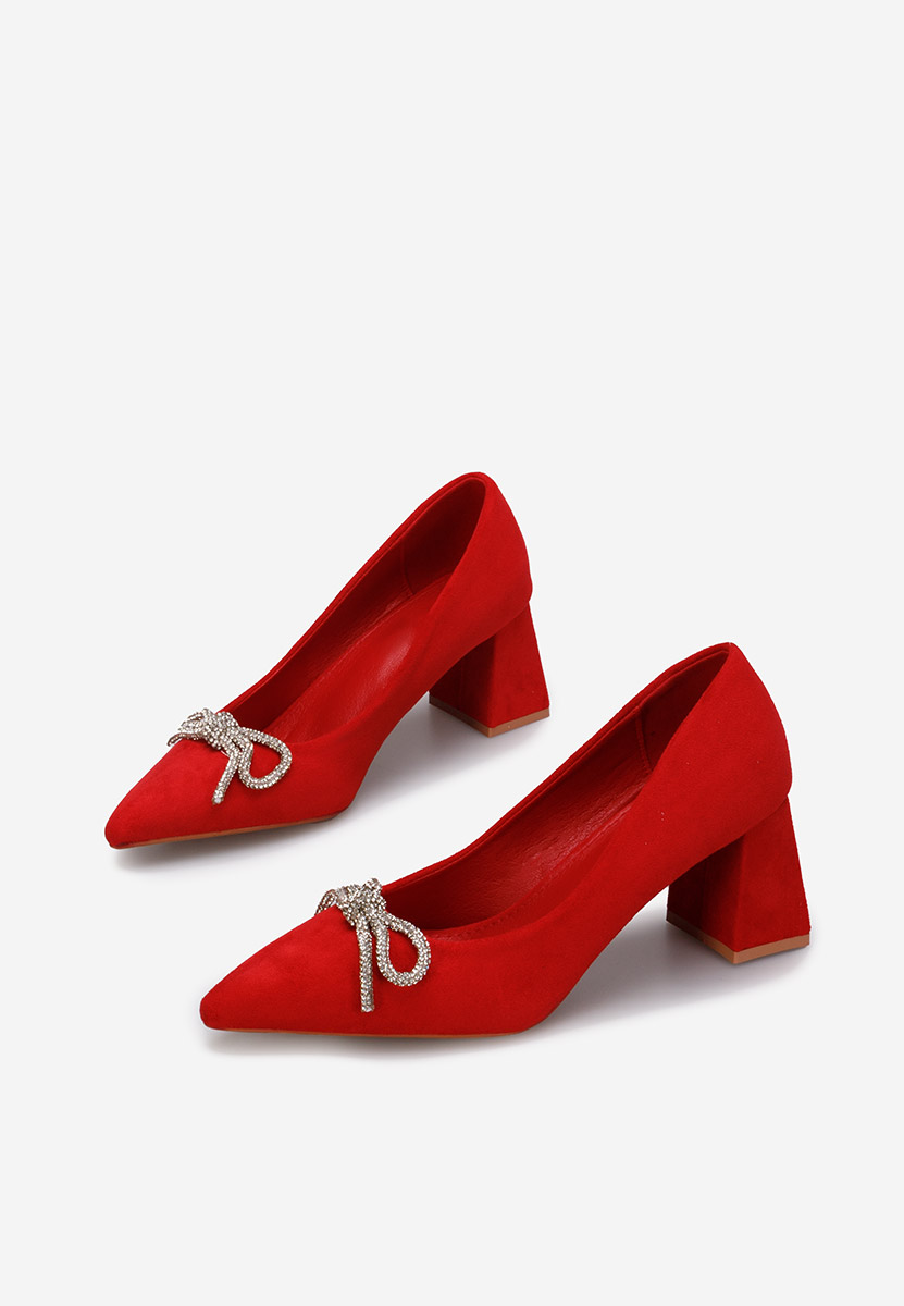 Cipele na srednje visoku petu Abigale V2 crveno