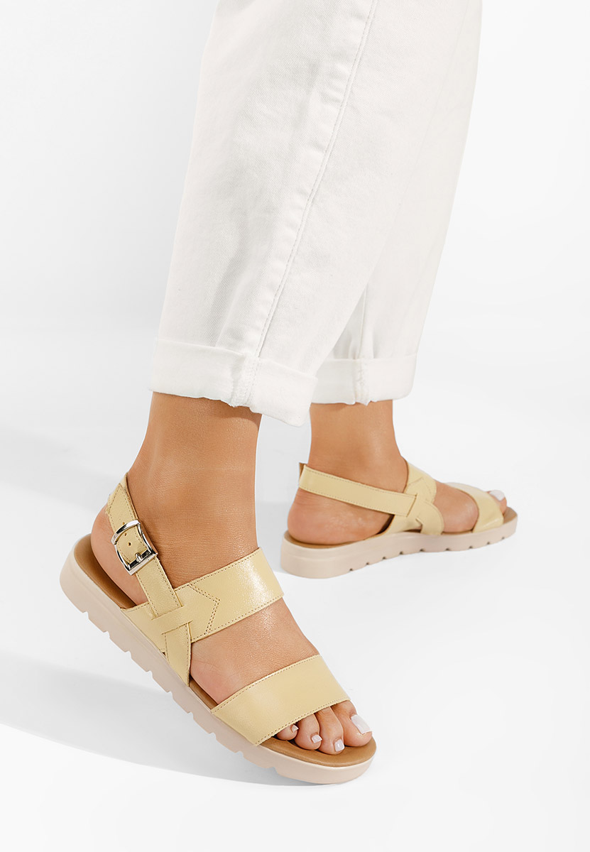 Sandale od prirodne kože Oniega Žuto