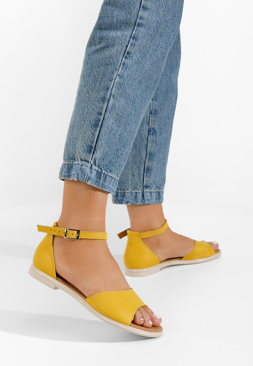 Sandale od prirodne kože Montela Žuto