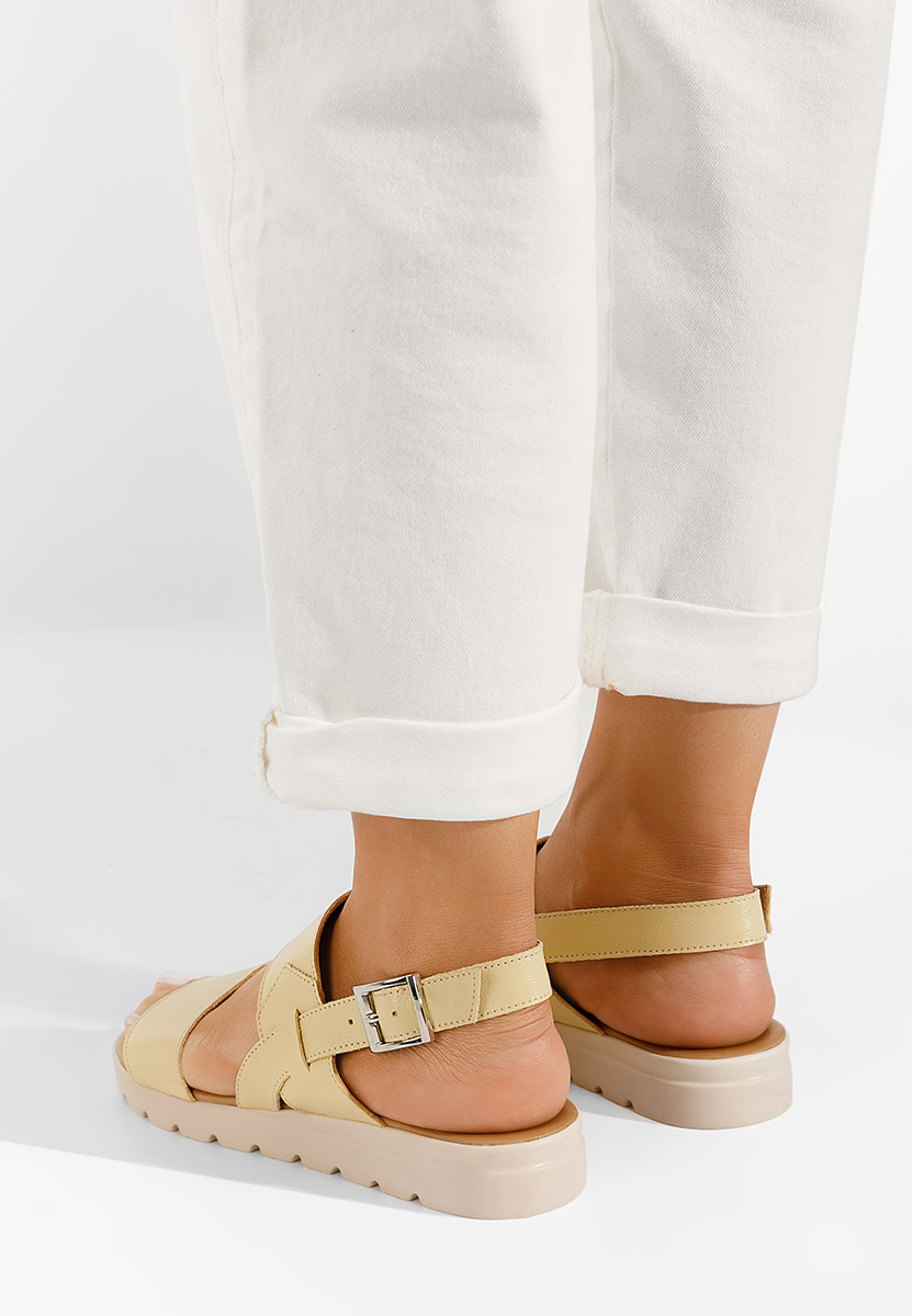 Sandale od prirodne kože Oniega Žuto