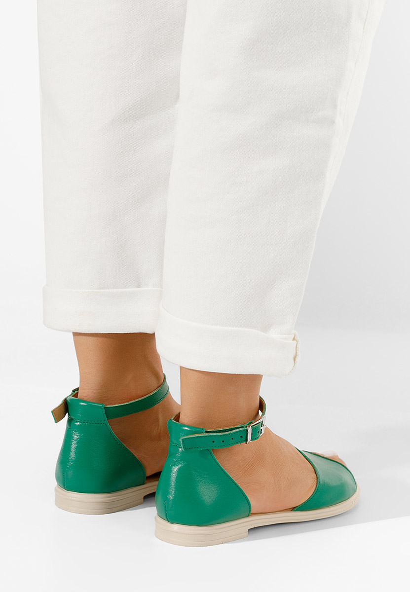 Sandale od prirodne kože Montela zeleno