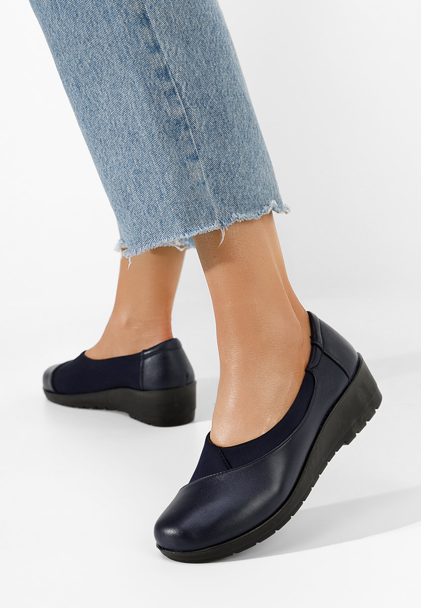 Mokasinke s platformom Iselda plavo navy