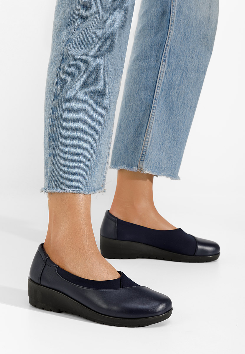 Mokasinke s platformom Iselda plavo navy