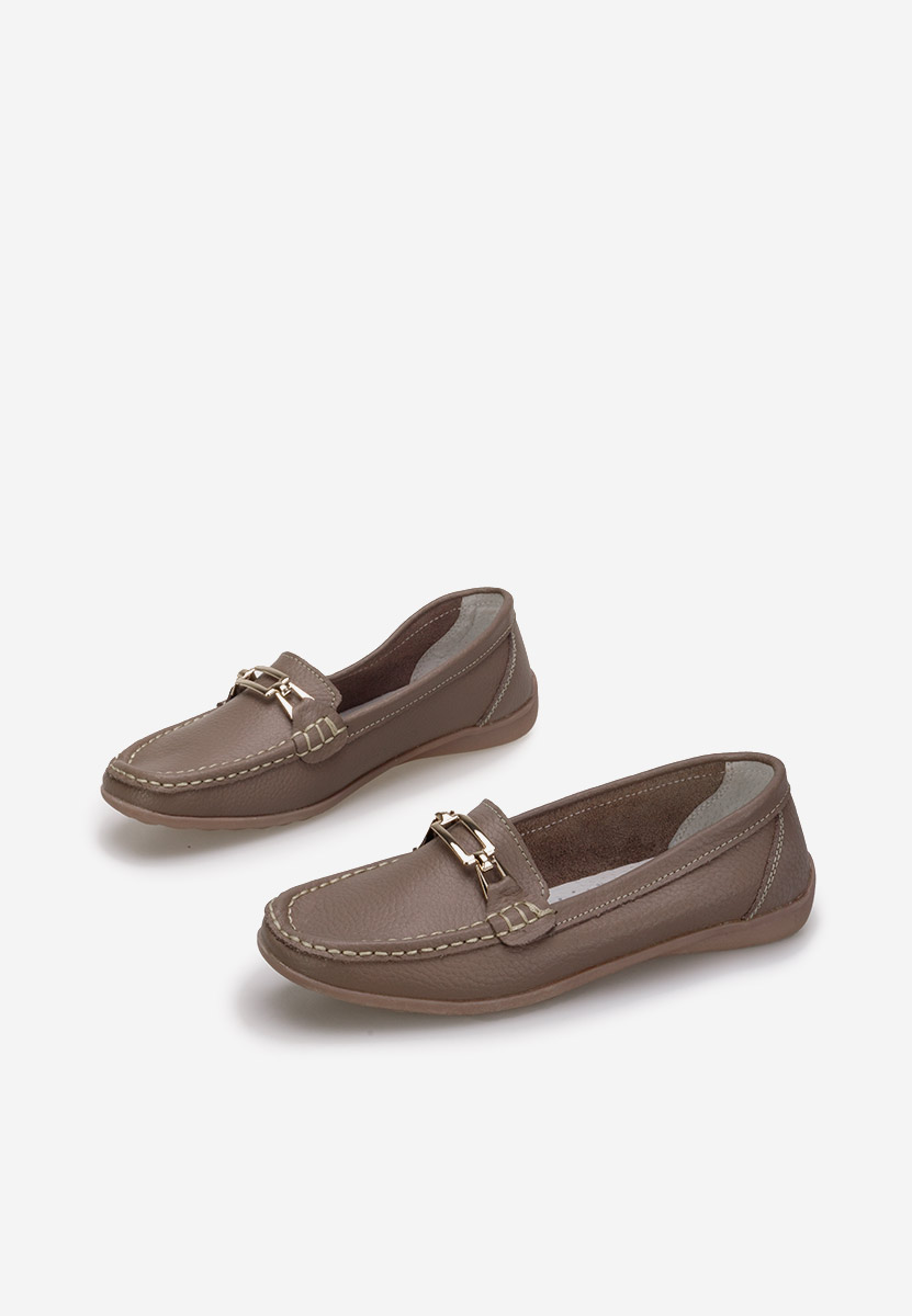 Mokasinke od prirodne kože Celetina kaki