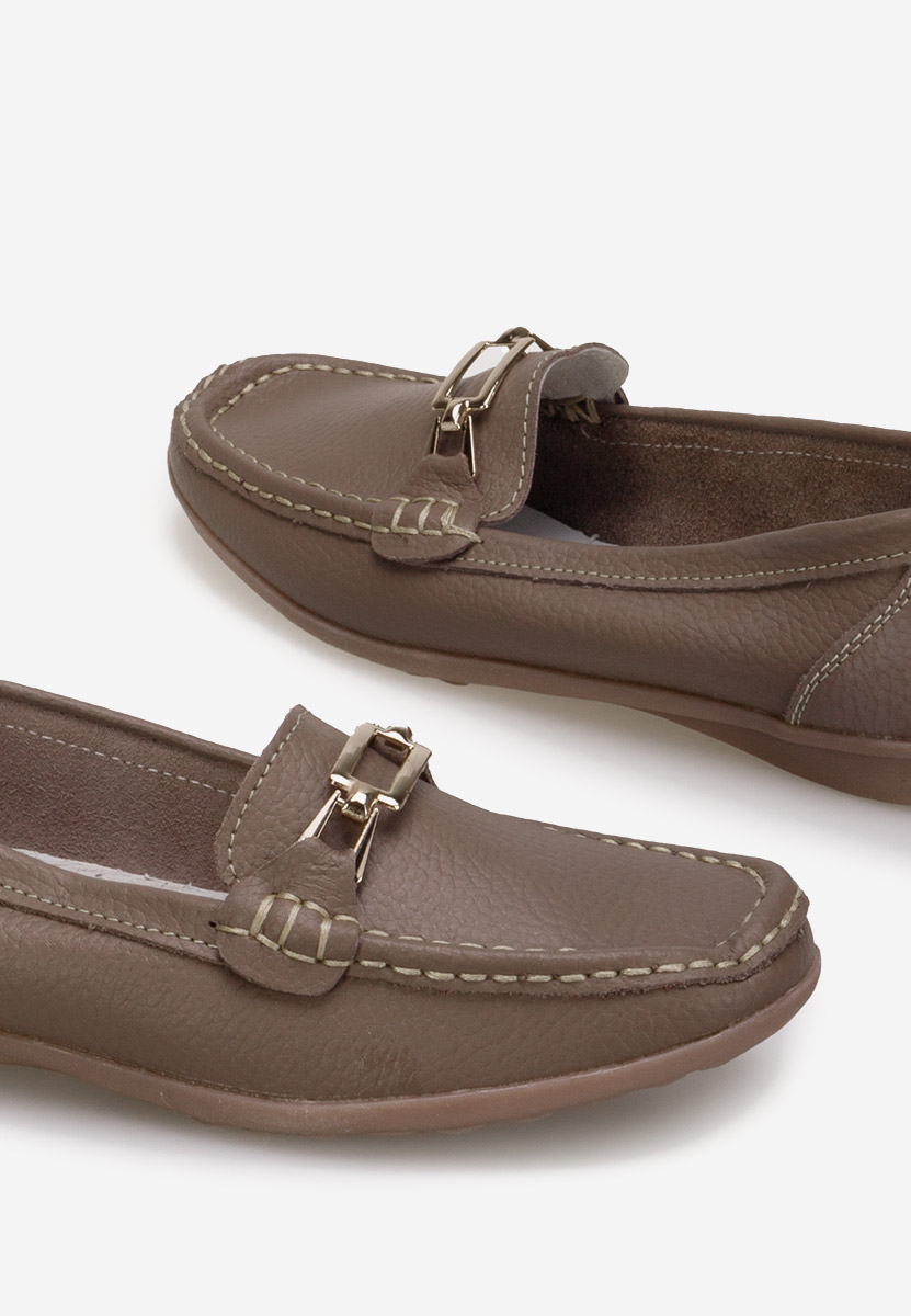 Mokasinke od prirodne kože Celetina kaki