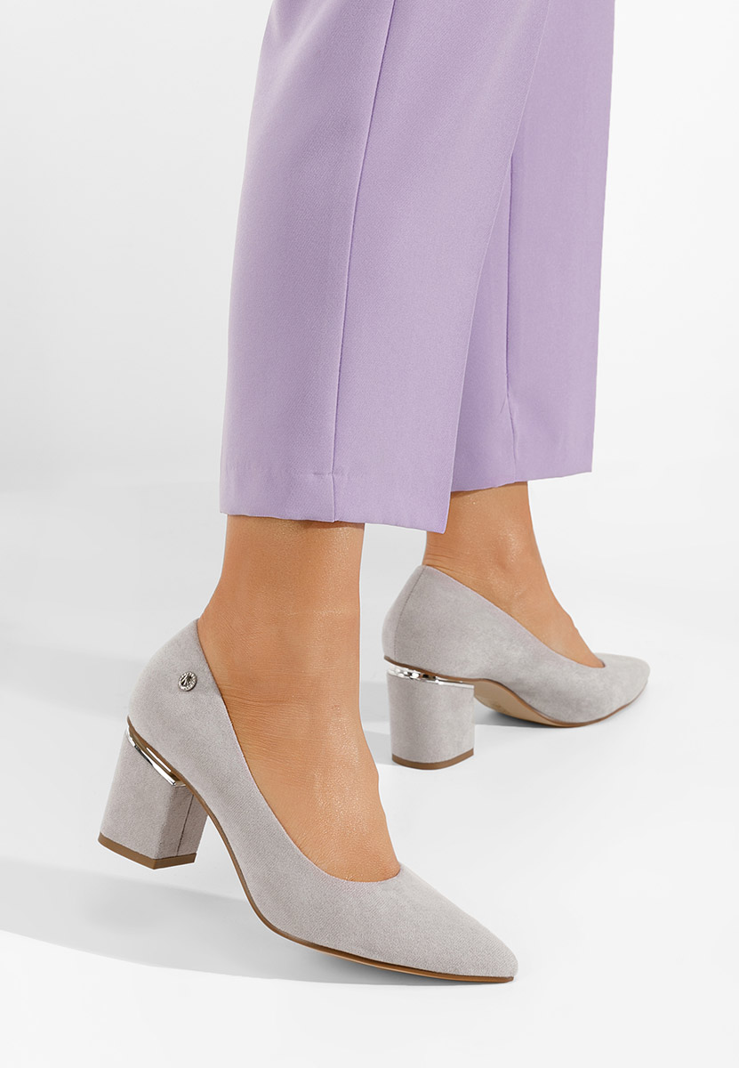 Elegantne cipele na petu Nelia sivo