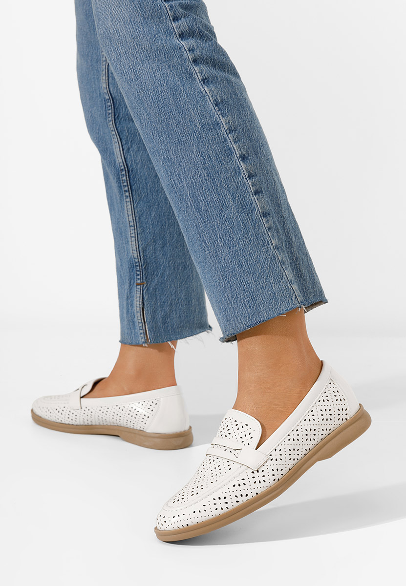 Ženske mokasinke Valtera bijele