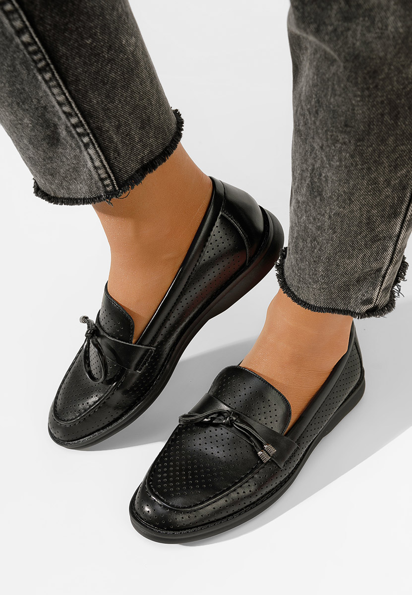 Ljetne ženske mokasine Morvana V3 Crno