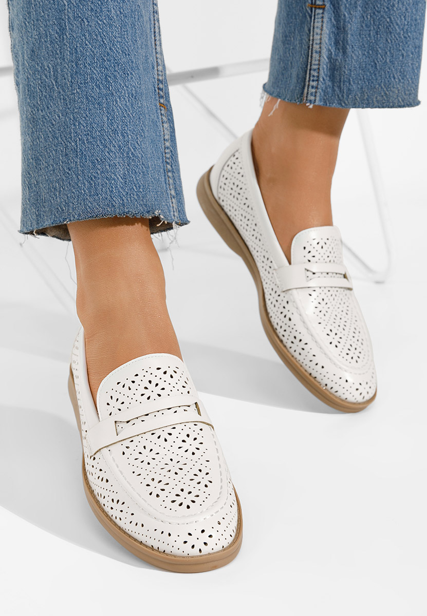 Ženske mokasinke Valtera bijele