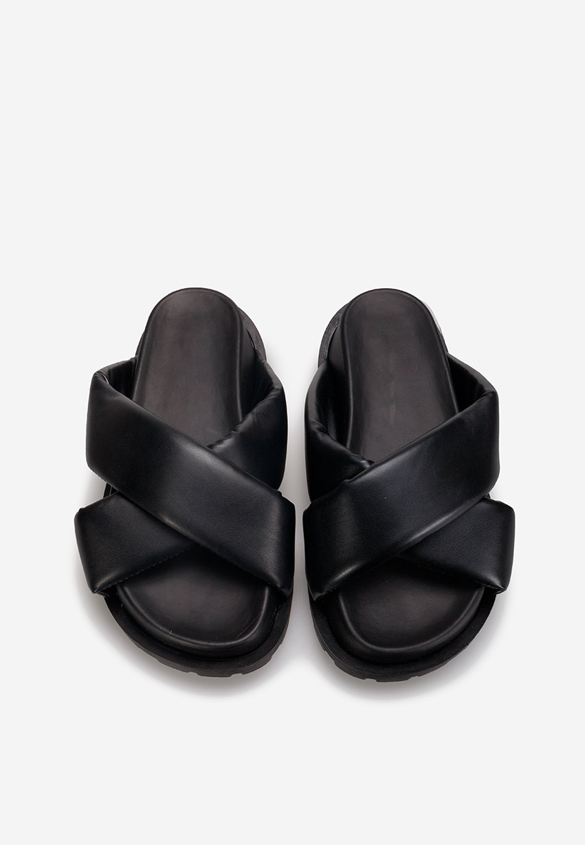 Papuče s platformom Ariola crno