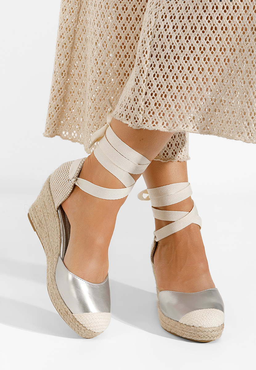 Espadrilles za ženske Vilena srebrno