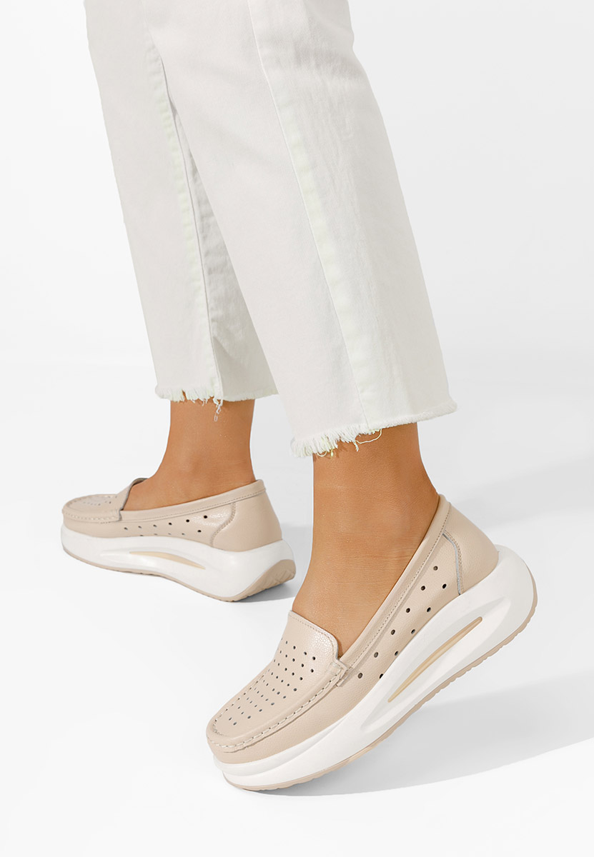 Mokasinke ženske Laurea bež