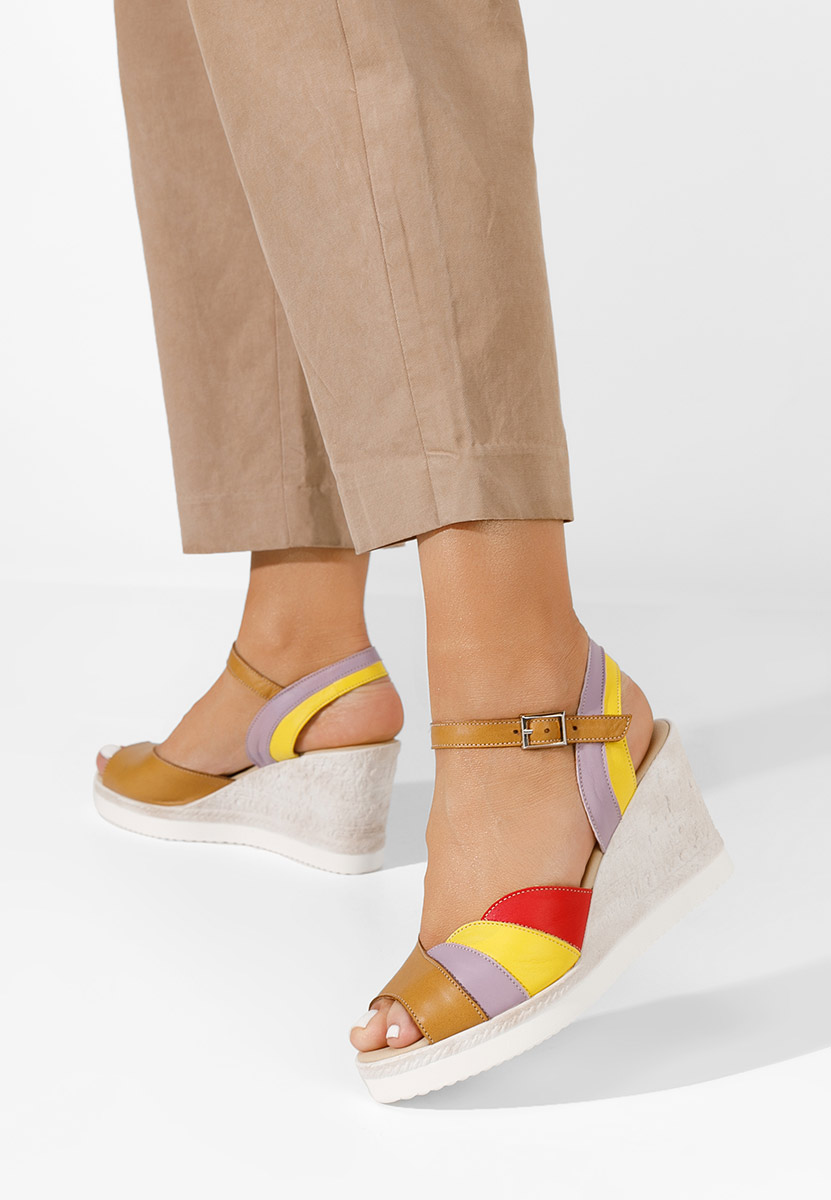 Sandale s platformom kože Irvina V4 Šareno