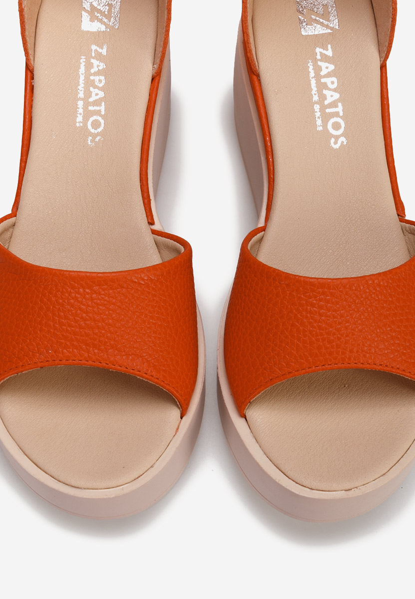 Sandale od prirodne kože Salegia narančasta