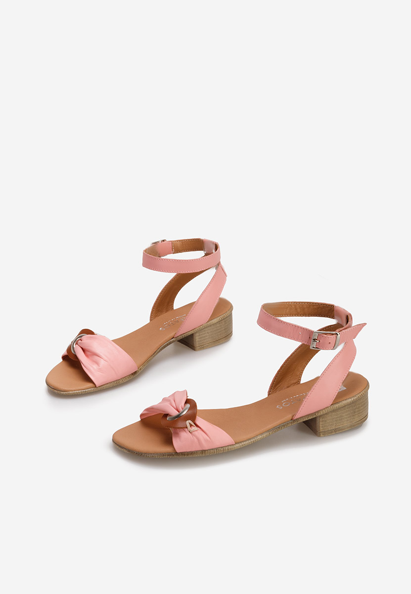 Sandale od prirodne kože Vestina ružičasto