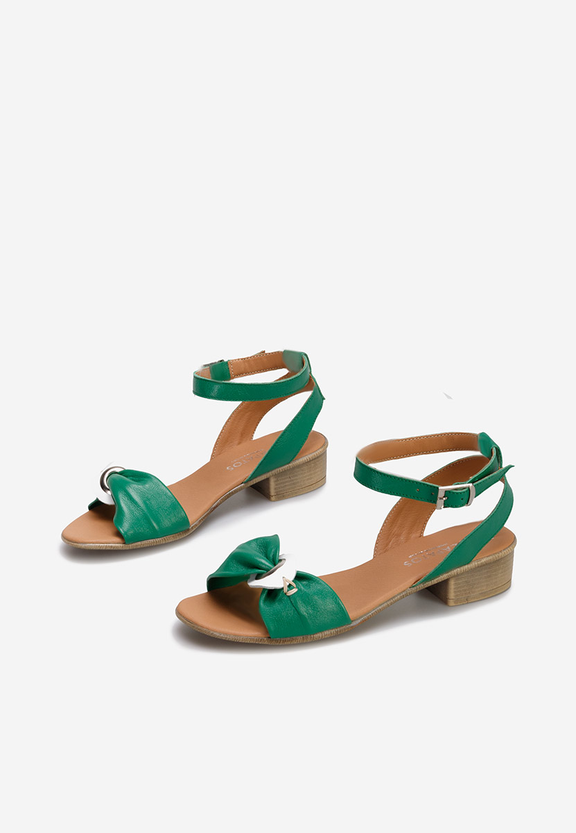 Sandale od prirodne kože Vestina zeleno
