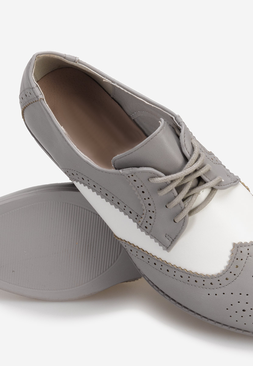 Ženske cipele oksfordice Nemara sivo