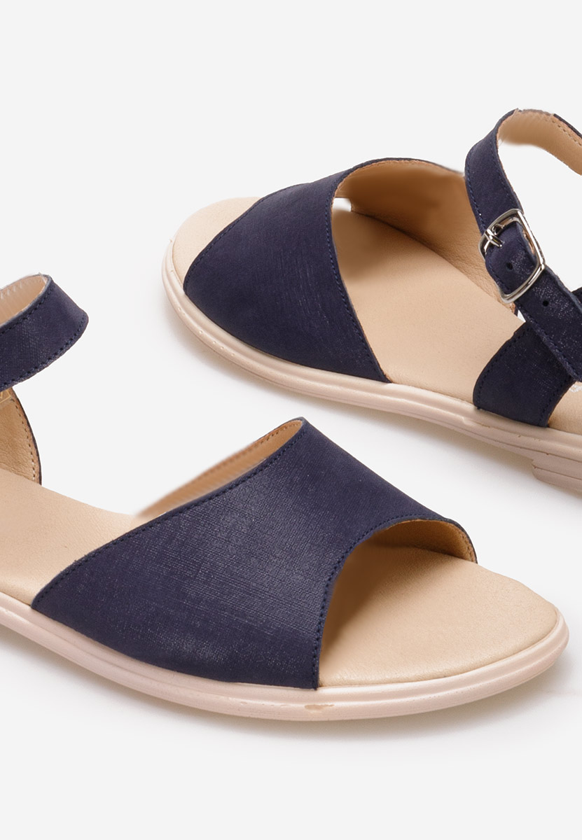 Sandale od prirodne kože Viadana plavo navy