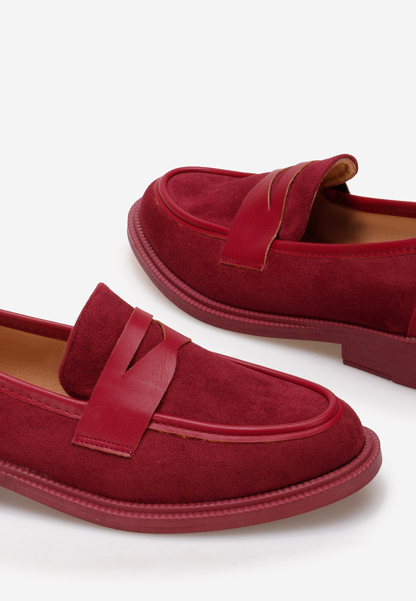  Loafer dama Canberra vinsko crvena