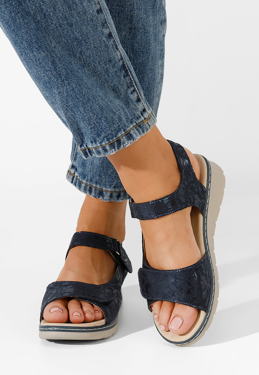 Sandale s platformom Alsanda plavo navy