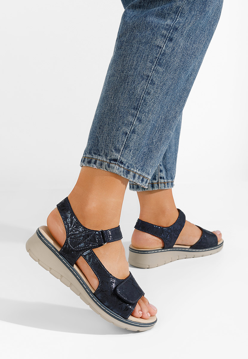 Sandale s platformom Alsanda plavo navy