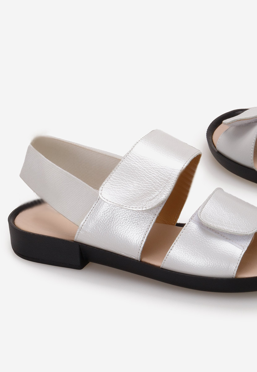 Sandale od prirodne kože Galaroza bijele