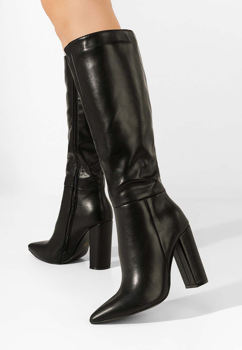 Čizme s visoku petu Alyndra crno