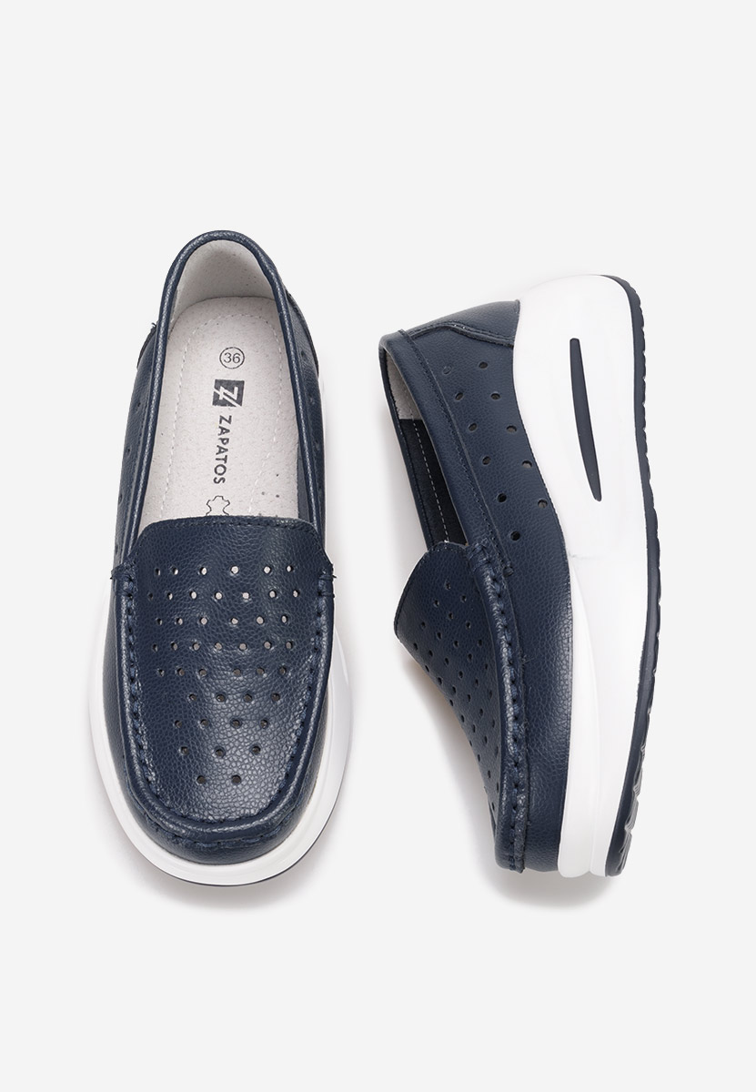 Mokasinke s platformom Laurea plavo navy