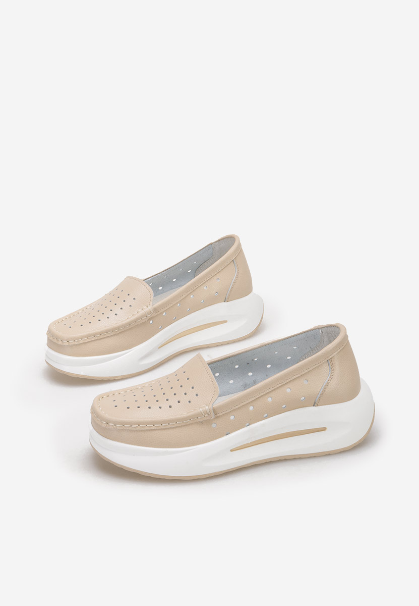 Mokasinke ženske Laurea bež