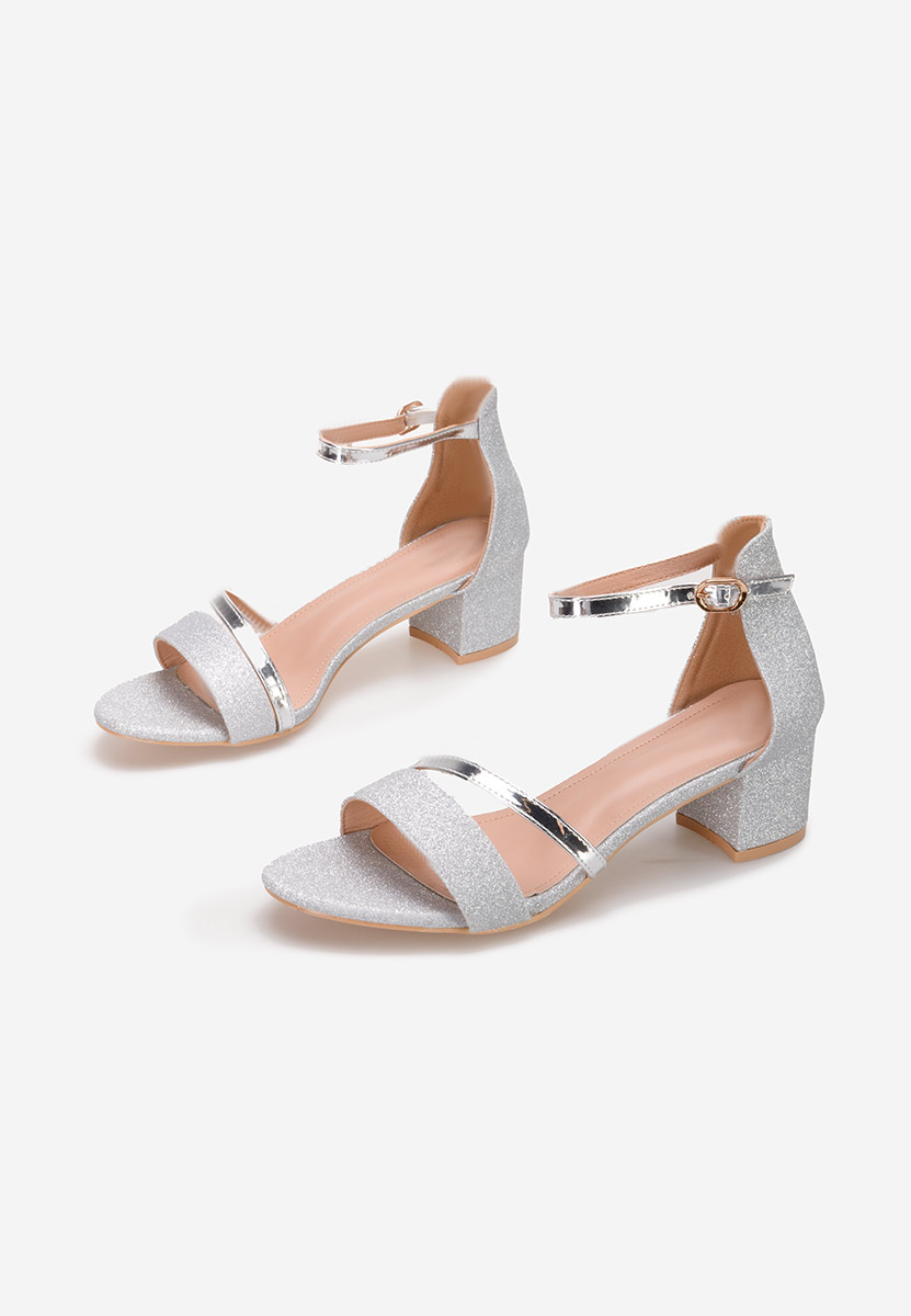 Ženske sandale elegantne Malena V5 srebrno