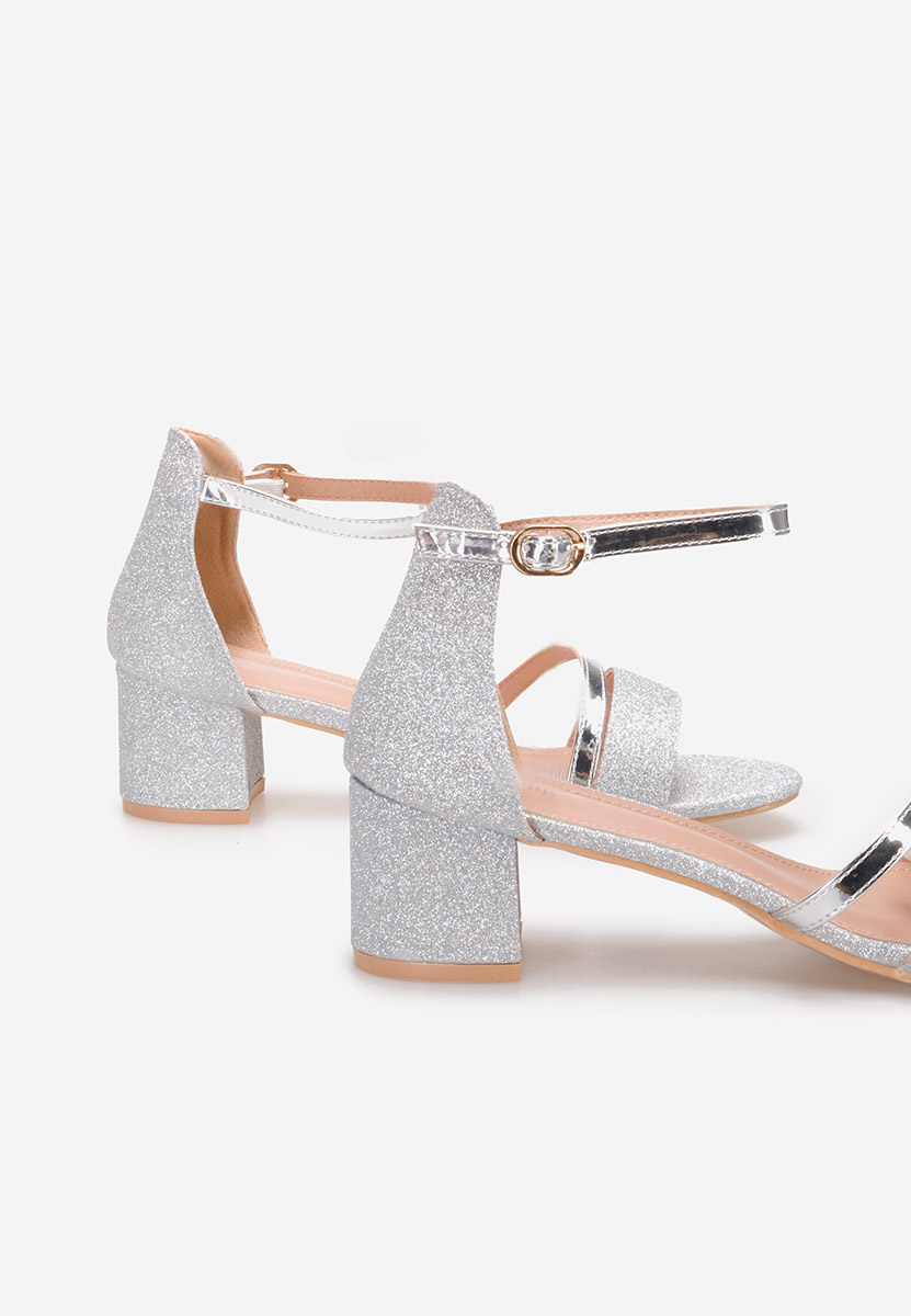 Ženske sandale elegantne Malena V5 srebrno