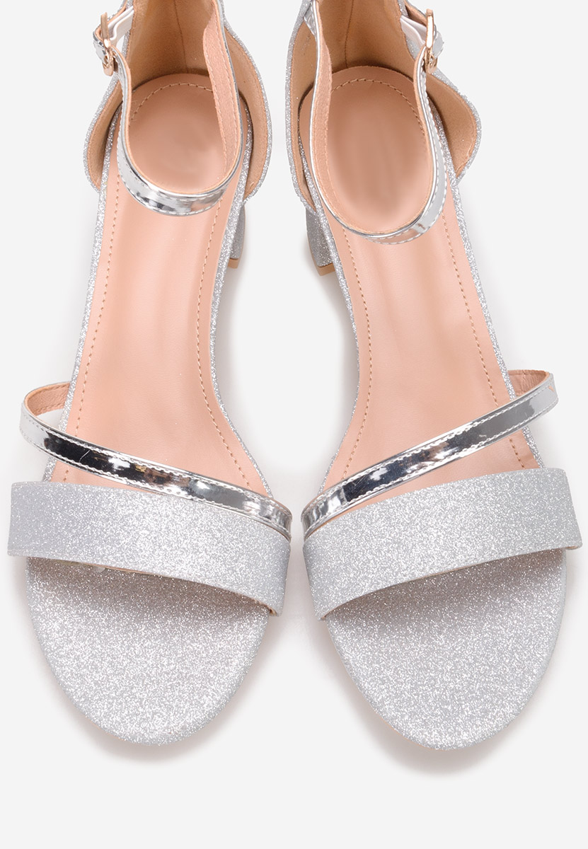Ženske sandale elegantne Malena V5 srebrno