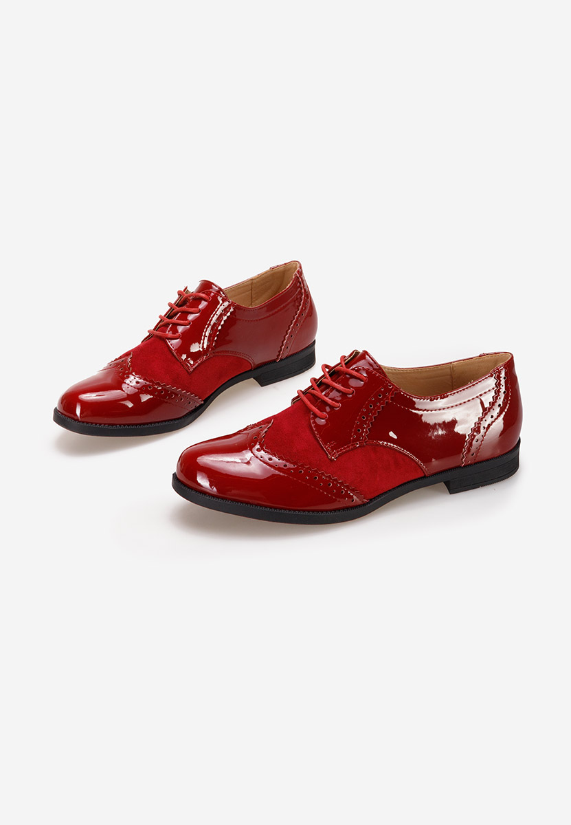 Ženske cipele oksfordice Bakera crveno