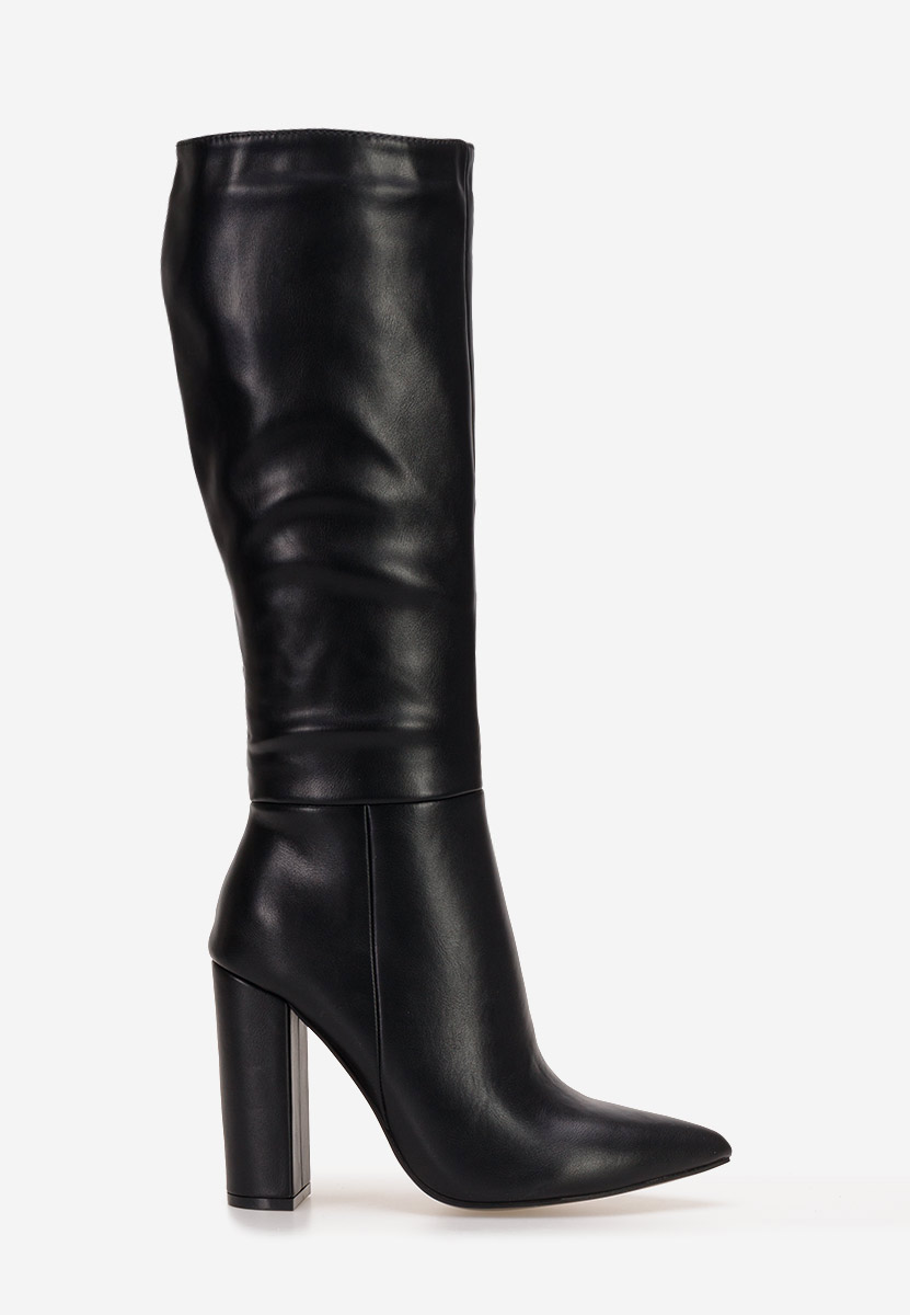 Čizme s visoku petu Alyndra crno