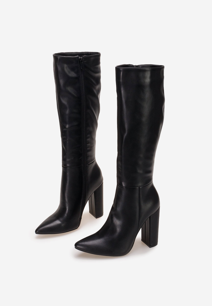Čizme s visoku petu Alyndra crno