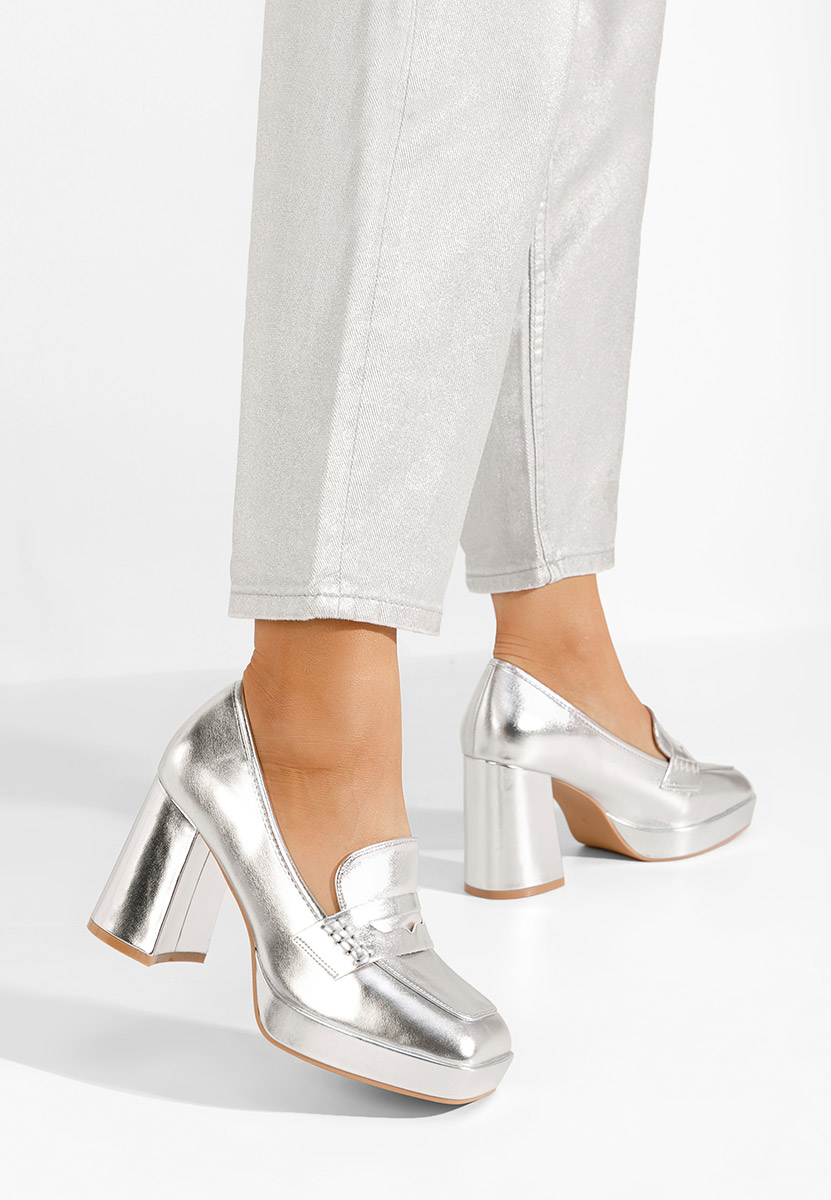 Loafers cipele Alidia srebrno