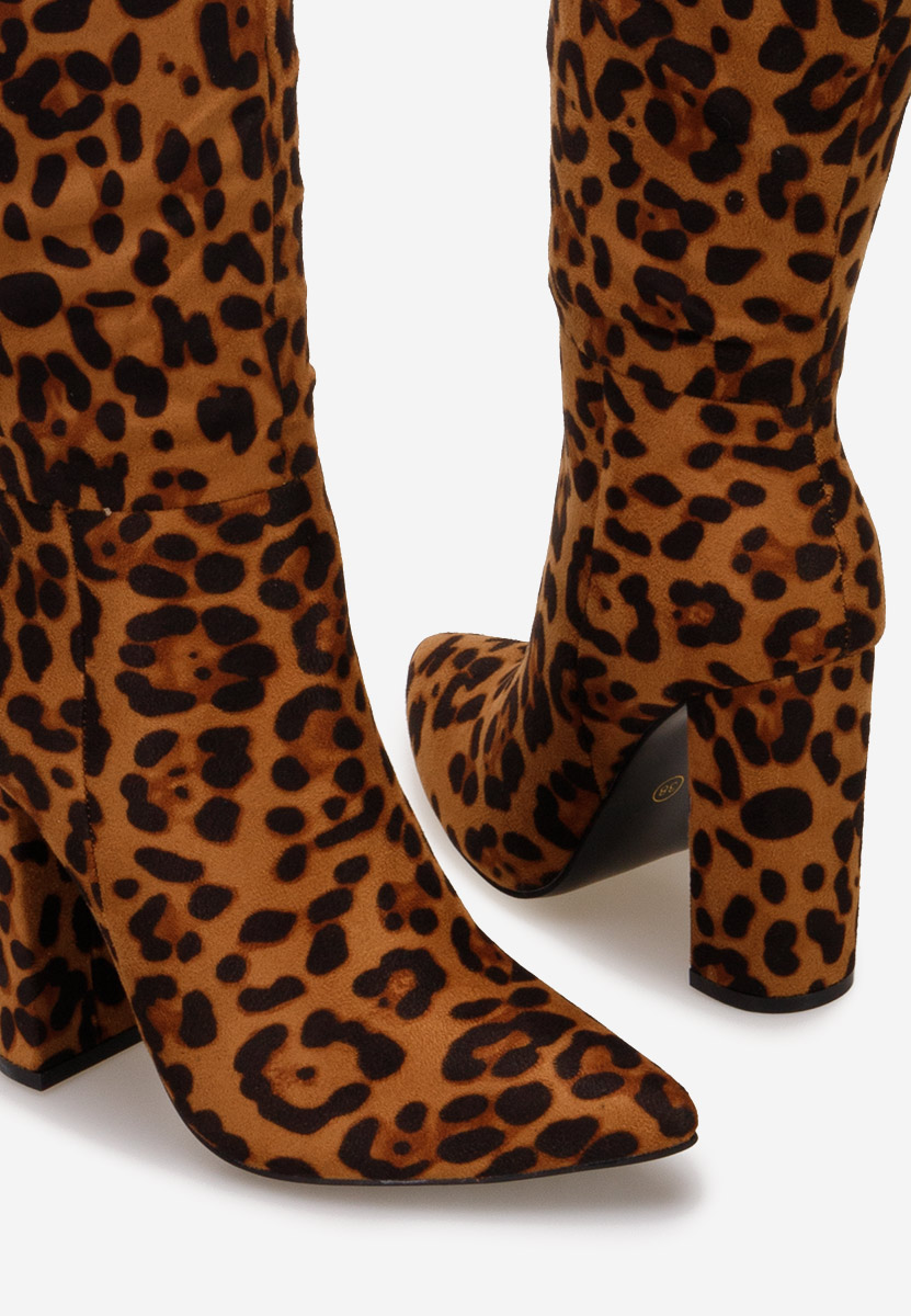 Čizmice na blok petu Alyndra leopardi