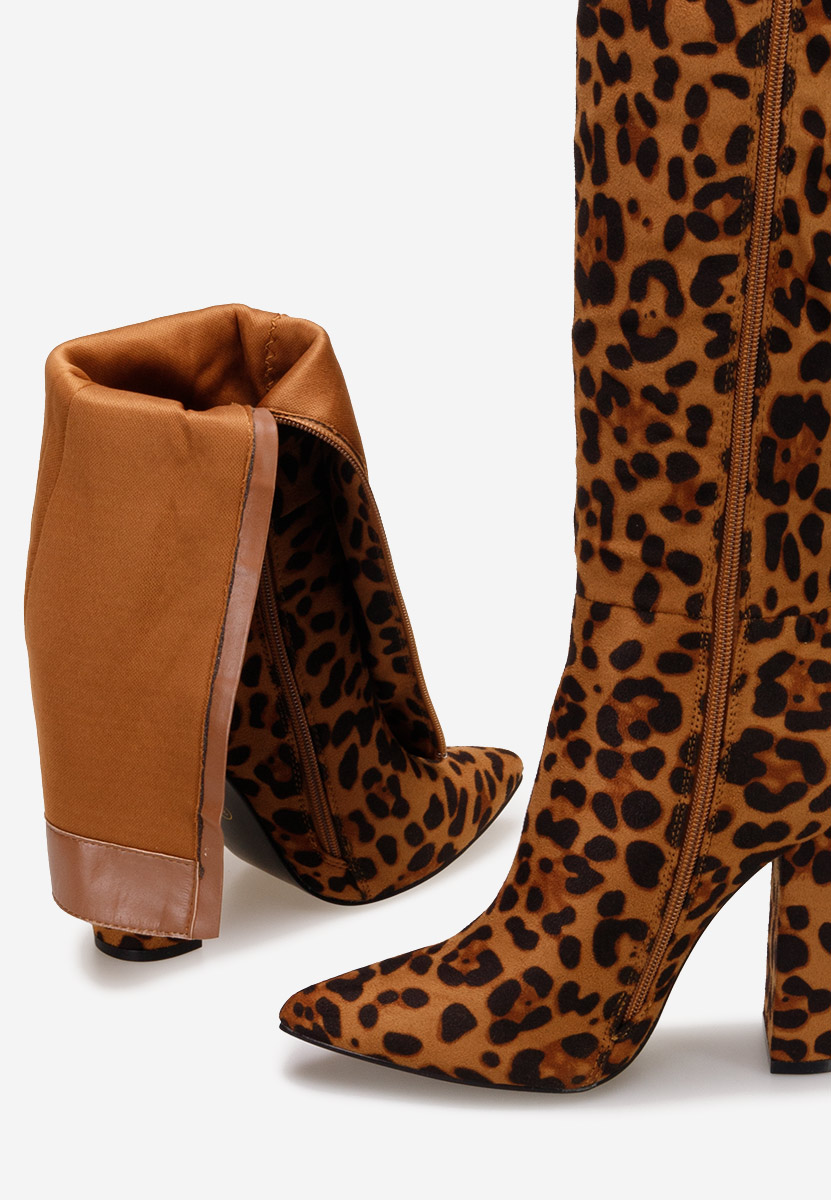 Čizmice na blok petu Alyndra leopardi