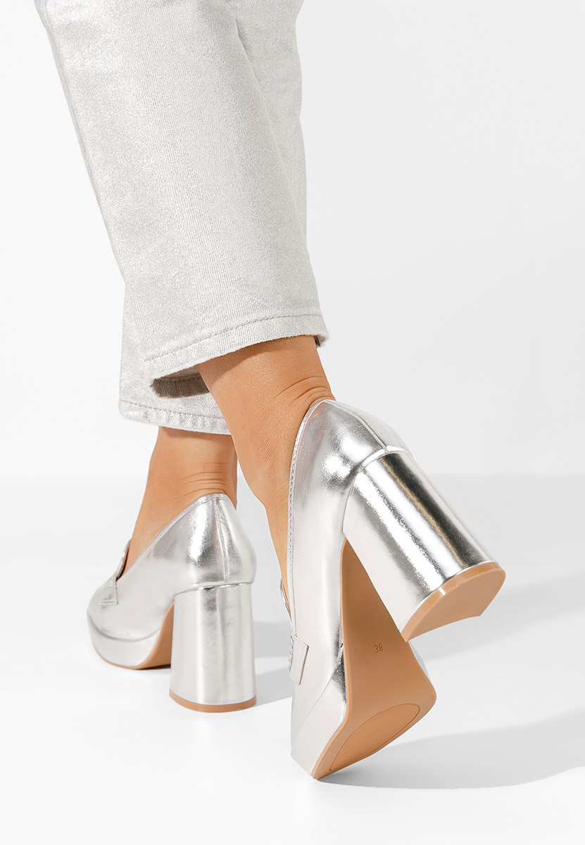 Loafers cipele Alidia srebrno