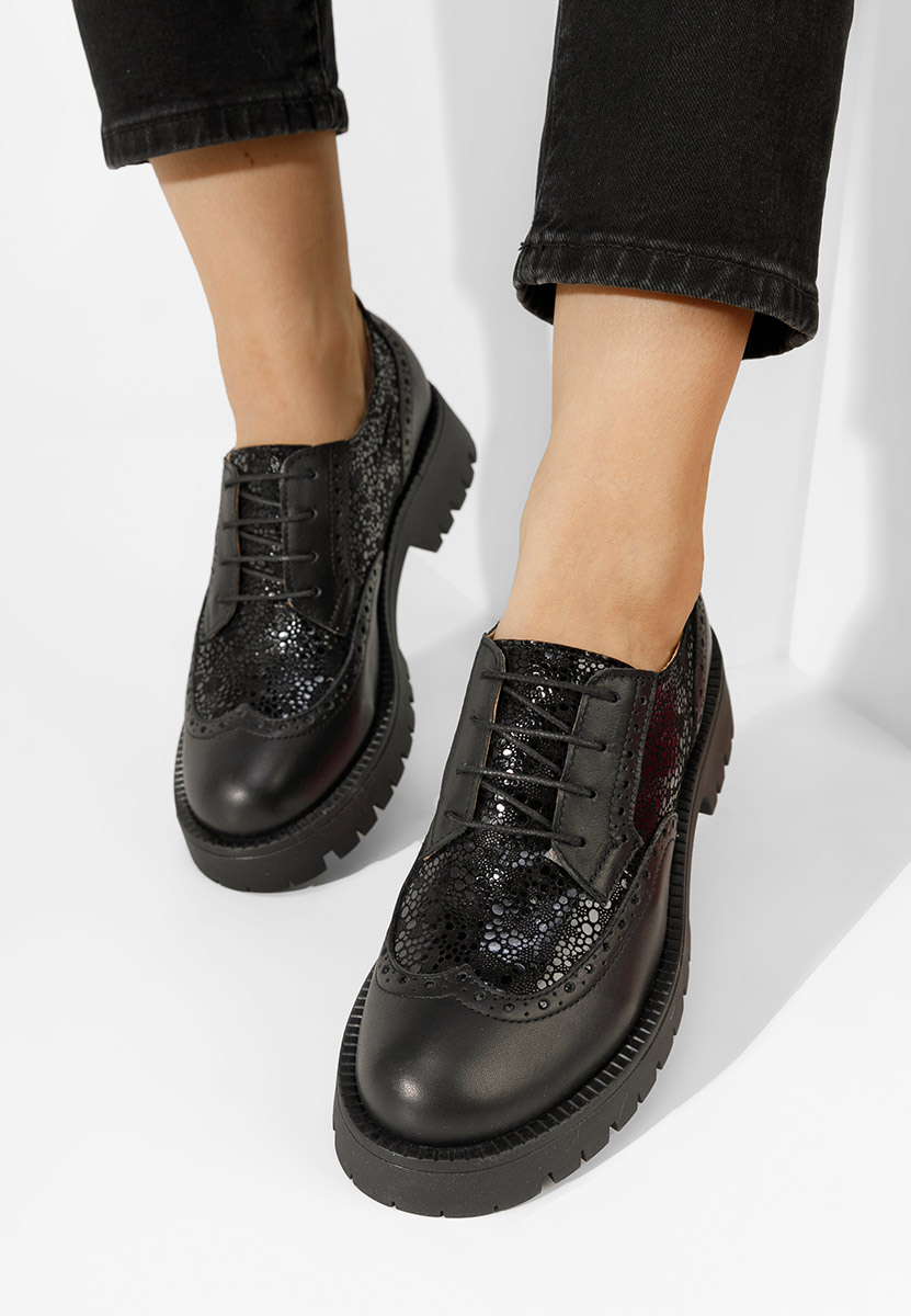 Ženske cipele oksfordice Flexa V4 crno