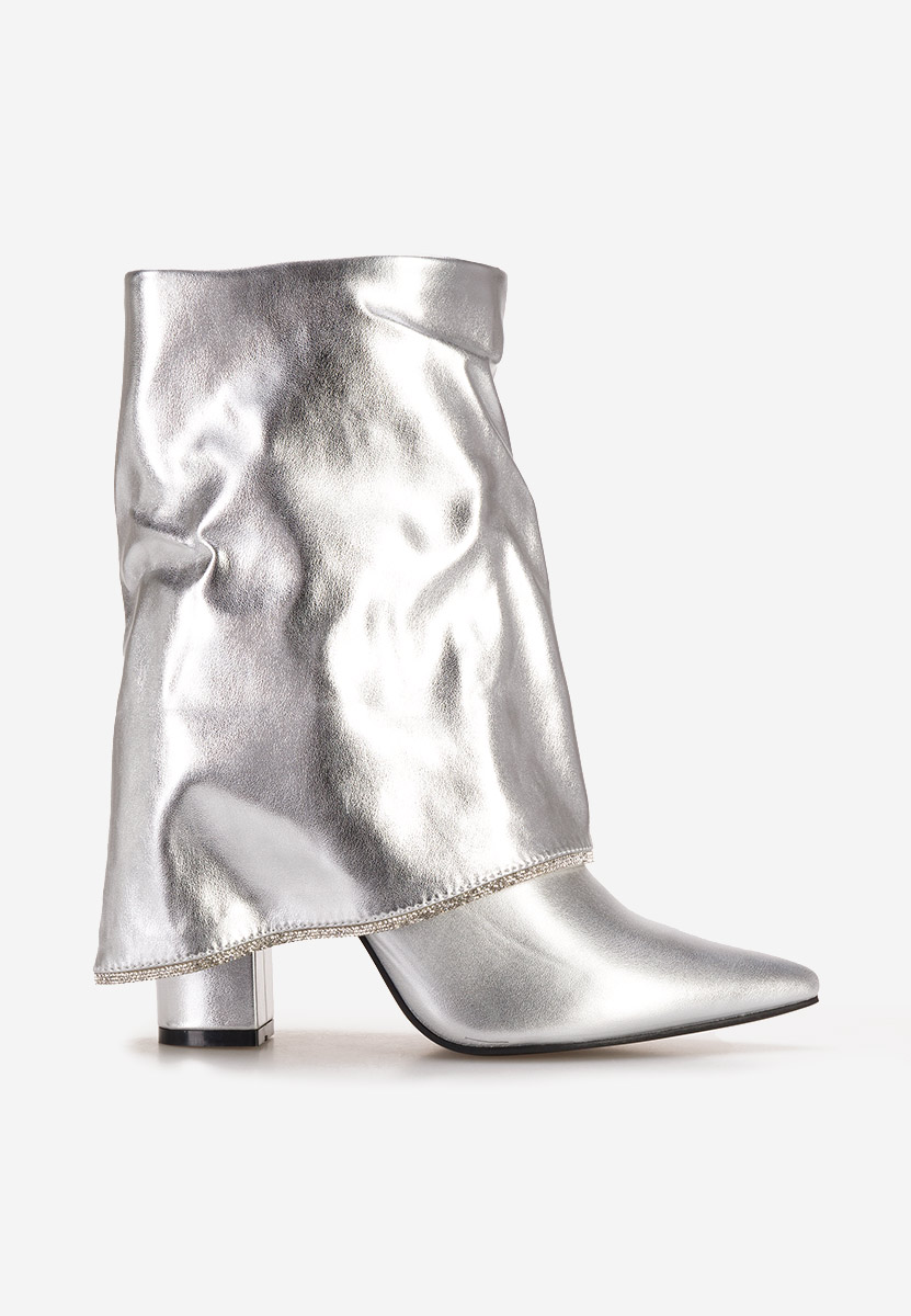 Elegantne čizme Aveis srebrno