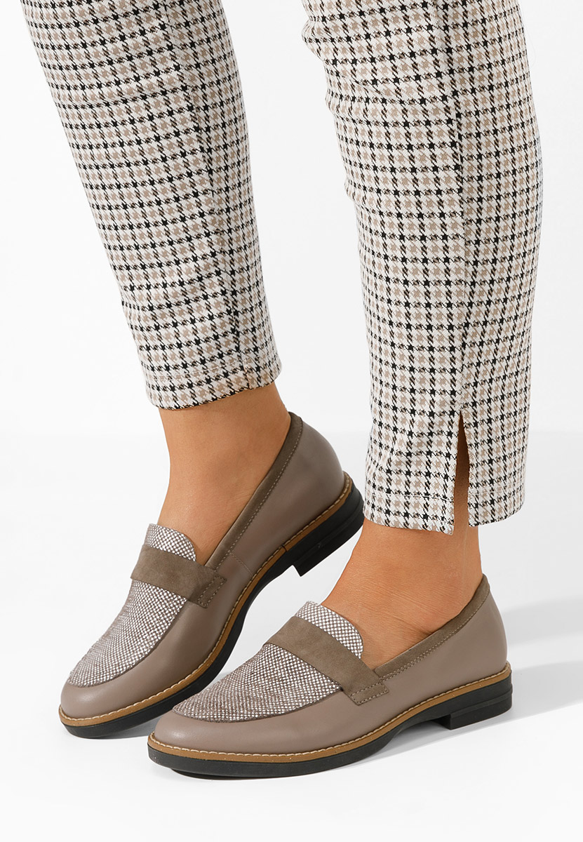 Mokasinke od prirodne kože Aleda bež