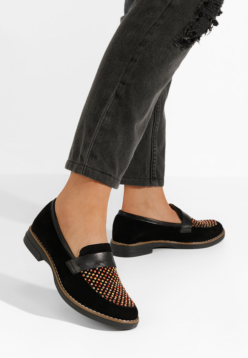 Mokasinke od prirodne kože Aleda V2 crno