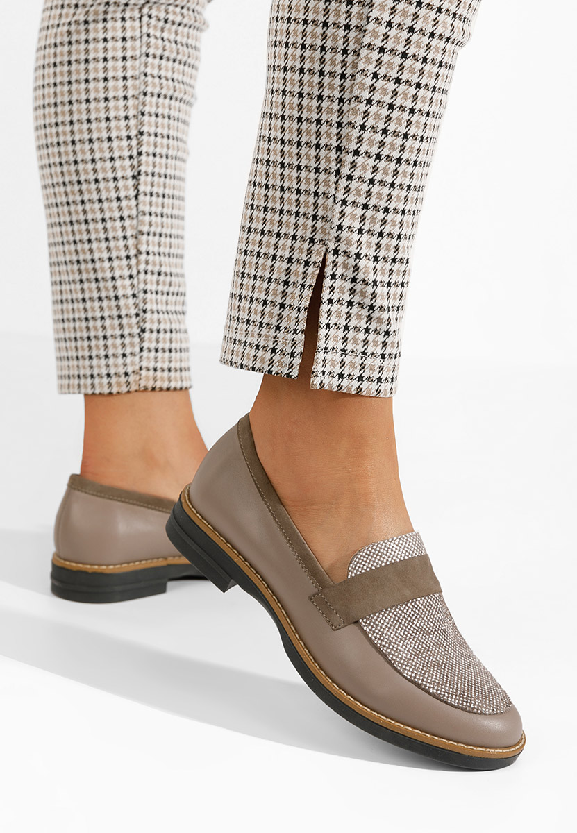 Mokasinke od prirodne kože Aleda bež