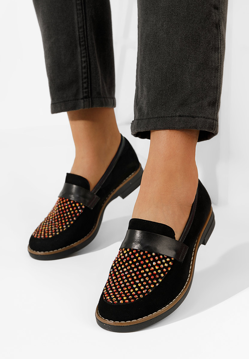 Mokasinke od prirodne kože Aleda V2 crno